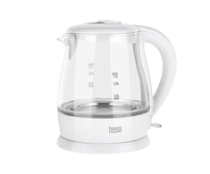 TEESA elektrinis virdulys, stiklinis, 1650 W, baltas, 1 L