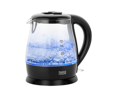 TEESA elektrinis virdulys, stiklas, 1650 W, juodas, 1 L