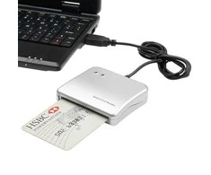 DNI ID kortelių skaitytuvas PC / SC / CCID ISO7816 USB (+SIM) Balts