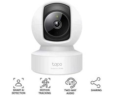TP-Link kamera Tapo C222 su Wi-Fi, vidine panoramine/pakreipimo funkcija, 2K vaizdo stebėjimo sistema, 360 laipsnių, Baltas EU