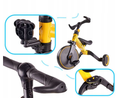 Trike Fix Mini krosinis triratukas 3in1 su pedalais geltonas