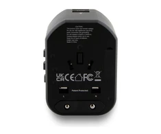 TUMI TUTA20WMSLK travel adapter 20W USB-C / 2xUSB-A juodas