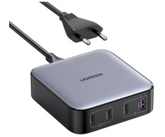 UGREEN 90928 Nexode 200W GaN stalinis USB-C USB-A įkroviklis 100W / pilkas