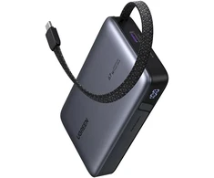 Powerbank 20000mAh Ugreen PB550 USB + USB-C, 67W, įmontuotas kabelis, CCC (pilka)