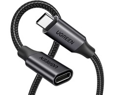 Kabelis ilgiklis USB C kištukas - USB C lizdas USB3.2 100W 1m 10Gbps juodas US372 UGREEN