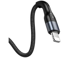 USAMS Kabelis pintas U55 2A lightningjuodos spalvos 1m SJ448USB01 (US-SJ448)