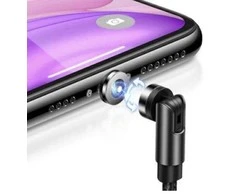 USAMS Kabelis magnetinis U59 lightning 2.1A Fast Charge 1m pintas juodos spalvos SJ472USB01 (US-SJ472)