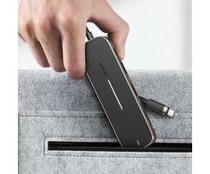 USAMS Adapteris šakotuvas 2xUSB + USB-C + HDMI + Micro SD+SD juodos spalvos SJ575hub01 (US-SJ575)