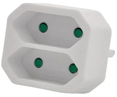 Valueline VLES200C001WH Adapteris 2x lizdams 220V EU