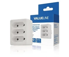 Valueline VLES300C001WH Trišakis adapteris 220V EU