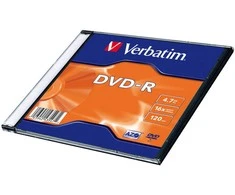 Verbatim DVD-R 4.7GB 16X AZO Matinis Sidabrinis slim box - 43547
