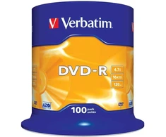 Verbatim DVD-R Recordable Disks 100pcs