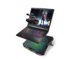 Vertux Glare nešiojamojo kompiuterio aušinamas žaidimų stovas 2x USB LED
