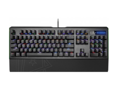 Klaviatūra Vertux Vertux mechaninė mėlyna anti-ghosting Toucan RGB su riešo atrama