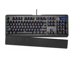 Klaviatūra Vertux Vertux mechaninė mėlyna anti-ghosting Toucan RGB su riešo atrama