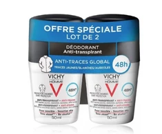 "Vichy" 48 valandų trukmės antiperspiranto rutuliukų rinkinys vyrams "Homme 48h" (antiperspirantas) 2 x 50 ml