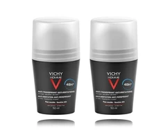 Rutulinis antiperspirantas vyrams Vichy Homme 48H Deo, ypač jautriai odai, bekvapis, 2 x 50 ml