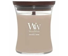 WoodWick Aromatinė žvakė (Patchouli Creme), 275 g