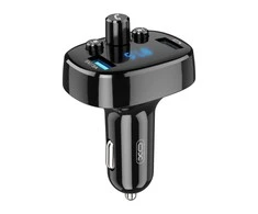 XO FM moduliatorius BCC02 Bluetooth MP3 automobilinis įkroviklis 15W juodos spalvos