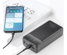 XO laptop power bank PR201 65W 30000mAh juodos spalvos