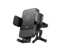 XO automobilinis laikiklis WX041 su wireless inductive charger 15W juodos spalvos air vent