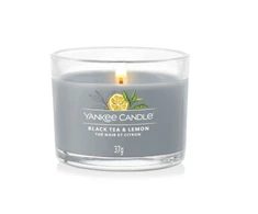 Yankee Candle Juodas Tea &amp; Lemon Scented Candle kvepianti žvakė, 37 g