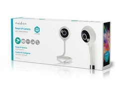 Bevielė išmanioji Wi-Fi vaizdo kamera 2MP (1080P), su mikrofonu, naktiniu pašvietimu IR, balta, Nedis Smart Life