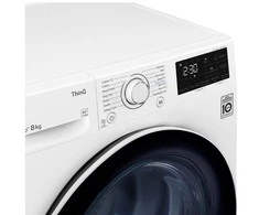 LG | Džiovyklė | RH80V3AV6N | Energijos vartojimo efektyvumo klasė D | Pakraunama iš priekio | 8kg | LED | Gylis 69 cm | Wi-Fi | Baltas