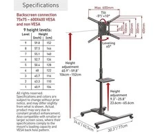 Laikiklis BARKAN SW411H 13"-83" TV, pakreipiamas, su lentyna