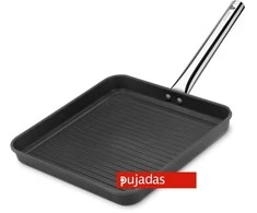 Keptuvė Juodas Grilis PUJADAS neprideganti su metaline rankena (28x28 cm)