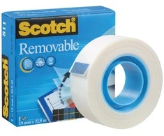 3M Lipni juostelė SCOTCH MAGIC, 19 mm x 33 m, nuimama