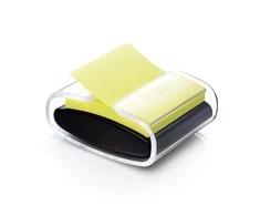 Lipnių lapelių dėklas Post-it Z-Notes PRO, juodos spalvos/skaidrus
