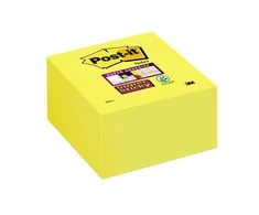 3M Lipnūs lapeliai Post-it Super sticky kubas, 76 x 76 mm, 350 lapelių, geltona