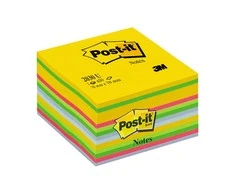 Lipnūs lapeliai Post-it Ultra kubas, 76 x 76 mm, 450 lapelių, įvairios spalvos