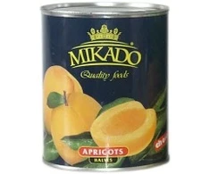 Abrikosų puselės MIKADO, 825 g / 480 g