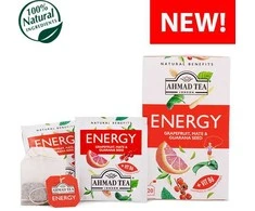 Ahmad Tea Natūrali arbata ''Energy'', vokeliuose, 20 vnt.