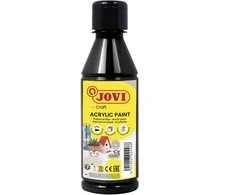 Akriliniai dažai JOVI, 250ml, juodos sp.