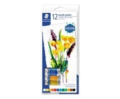 Akriliniai dažai STAEDTLER, 12 vnt.