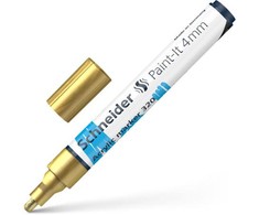 Akrilinis žymeklis SCHNEIDER Paint-it 320, 4 mm, auksinė sp.