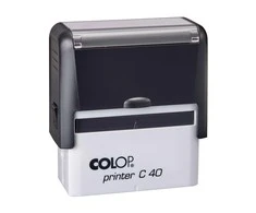 Antspaudas COLOP Spausdintuvas C40, juodas korpusas, bespalvė pagalvėlė