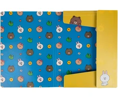 Aplankalas su gumele YES Line Friends A4