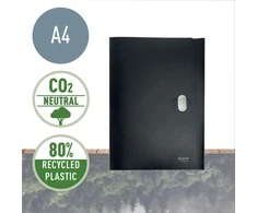 Aplankas dokumentams Leitz Recycle, A4, PP, 3 atvartai, juoodos sp.