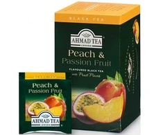 Juodoji arbata Ahmad Peach &amp; Pasion Fruit, 20x2g