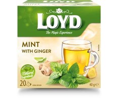 Arbata LOYD, mėtos ir imbiero skonio, 20x2 g