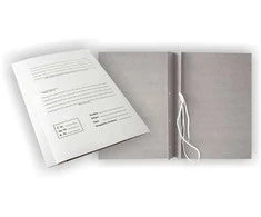 Archyvinis aplankas SMLT, A4, su raišteliais BYLA, kartoninis (300g/m2), 4 cm