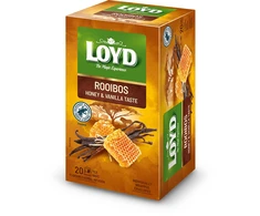 Aromatizuota raudonoji arbata LOYD, medaus ir vanilės skonio, 20 x 2g