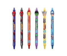 Automatinis trinamas rašiklis COLORINO su DISNEY Avengers, Spiderman, įvairių spalvų, 0,5 mm