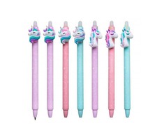 Automatinis trinamas rašiklis COLORINO vienaragis, įvairių spalvų, 0,5 mm