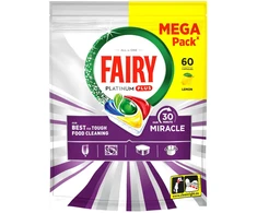 Automatinių indaplovių kapsulės FAIRY Platinum+ Lemon Miracle, 60vnt