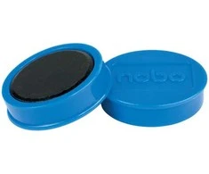 Baltosios lentos magnetai Nobo, 38mm, 10 vnt., mėlynos spalvos